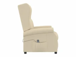 Discount Sillón de salón | Silla | Sillón orejero reclinable eléctrico tela blanco SHL7818 Crema