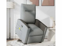 Sillón de salón | Silla | Sillón de masaje reclinable de pie de tela claro SHL4103
