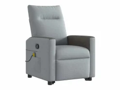 Sillón de salón | Silla | Sillón de masaje reclinable de pie de tela claro SHL4103