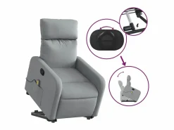 Sale Sillón de salón | Silla | Sillón de masaje reclinable de pie de tela claro SHL5008 Sillón De Masaje