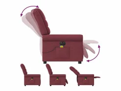 Clearance Sillón de salón | Silla | Sillón de masaje reclinable eléctrico tela tinto SHL7837 Sillón De Masaje