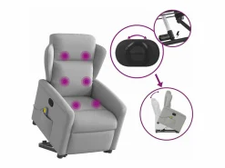 Sillón de salón | Silla | Sillón de masaje reclinable de pie de tela nube SHL7347