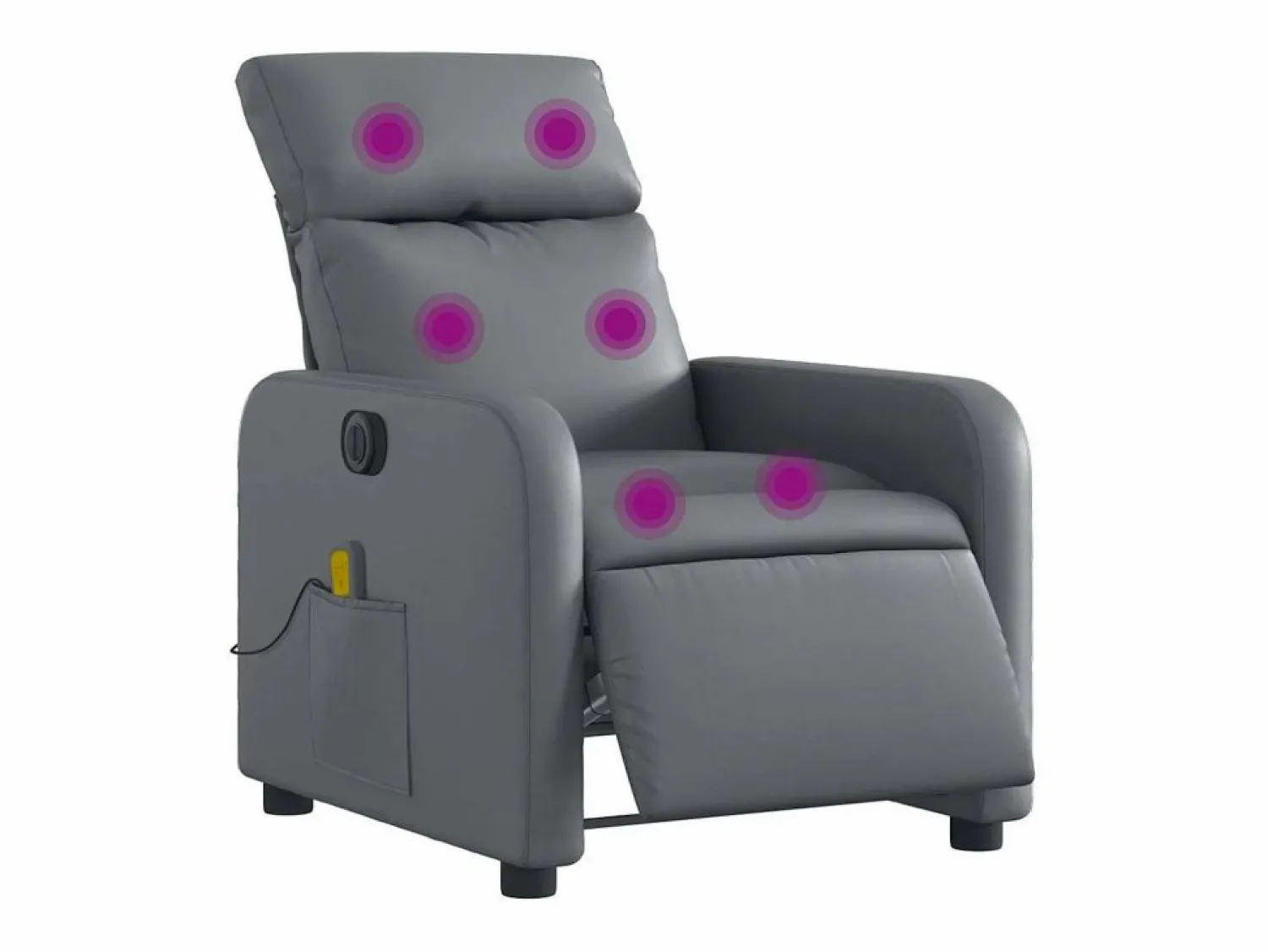 New Sillón de salón | Silla | Sillón de masaje reclinable eléctrico cuero sintético SHL6325 Gris