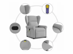 Sillón de salón | Silla | Sillón de masaje reclinable de pie de tela nube SHL6599