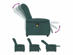 Outlet Sillón de salón | Silla | Sillón de masaje reclinable de tela verde oscuro SHL2651 Sillón De Masaje