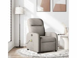 Sillón de salón | Silla | Sillón de masaje reclinable de tela gris taupé SHL2271