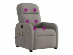 Sillón de salón | Silla | Sillón de masaje reclinable de tela gris taupé SHL2271