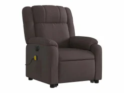 Sillón de salón | Silla | Sillón masaje eléctrico reclinable elevable tela marrón oscuro SHL5431