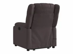 Sillón de salón | Silla | Sillón masaje eléctrico reclinable elevable tela marrón oscuro SHL5431