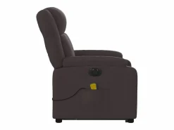 Sillón de salón | Silla | Sillón masaje eléctrico reclinable elevable tela marrón oscuro SHL5431
