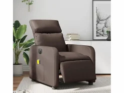 Sillón de salón | Silla | Sillón de masaje reclinable eléctrico cuero sintético marrón SHL8670