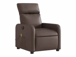 Sillón de salón | Silla | Sillón de masaje reclinable eléctrico cuero sintético marrón SHL8670