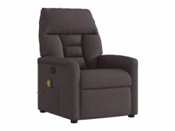 Sillón de salón | Silla | Sillón de masaje reclinable de tela marrón oscuro SHL7401