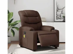 Best Sillón de salón | Silla | Sillón de masaje reclinable eléctrico cuero sintético marrón SHL5281 Sillón De Masaje
