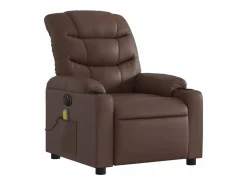 Best Sillón de salón | Silla | Sillón de masaje reclinable eléctrico cuero sintético marrón SHL5281 Sillón De Masaje