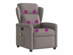 New Sillón de salón | Silla | Sillón de masaje reclinable de tela gris taupé SHL8400 Sillón De Masaje