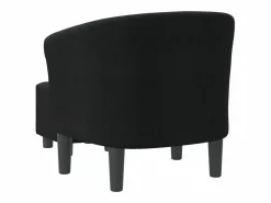 Hot Sillón de salón | Silla de relax con taburete tela negra SHL6234 Negro