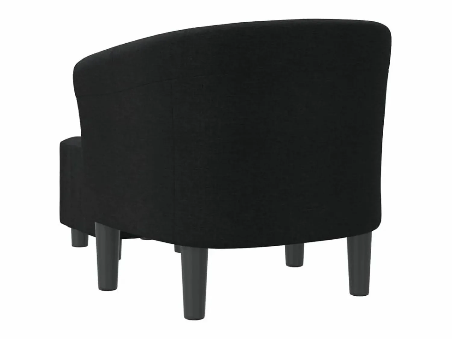 Hot Sillón de salón | Silla de relax con taburete tela negra SHL6234 Negro