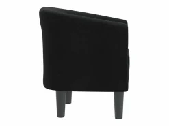 Sillón de salón | Silla de relax | Sillón de tela negra SHL9873