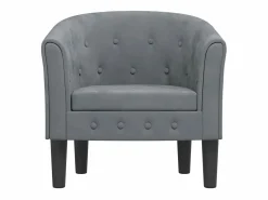 Sillón de salón | Silla de relax | Sillón de terciopelo gris oscuro SHL2547