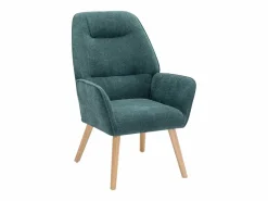 Vente-unique Sillón de tela azul pato. Estilo escandinavo. OSIMO