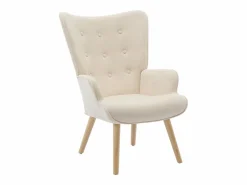 Discount Sillón de tela capitoné. Estilo escandinavo. VATELY Sillón|Sillón Escandinavo