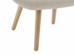 Hot Vente-unique Sillón de tela estilo escandinavo capitoné LUOSTO Beige