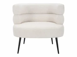 Best Vente-unique Sillón de tela con acabado rizado en color CAMEDO Blanco