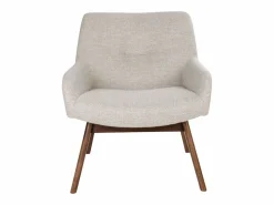 Best Sillón de tela de arena con pies de nogal Sillón Escandinavo