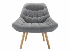 Hot Vente-unique Sillón de tela estilo escandinavo capitoné LUOSTO Gris