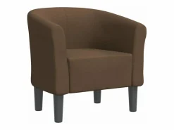 vidaxl Sillón de tela marrón