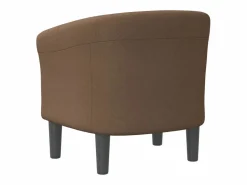 vidaxl Sillón de tela marrón