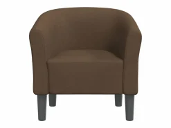 New Sillón de tela marrón Sillón Estilo Cabriolet