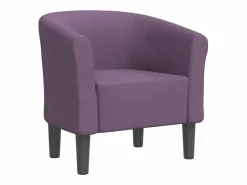 Sillón de tela morado Sillón Estilo Cabriolet