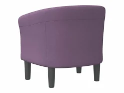 Sillón de tela morado Sillón Estilo Cabriolet