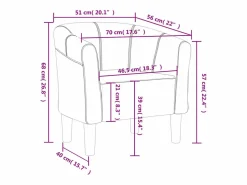 Outlet vidaxl Sillón de tela morado Violeta