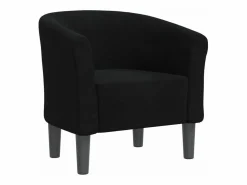 Discount Clicnbuy Sillón de tela negra Negro