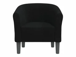 Discount Clicnbuy Sillón de tela negra Negro