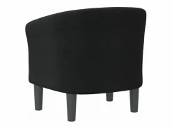 Discount Clicnbuy Sillón de tela negra Negro