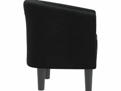 Sillón de tela negra ES51357 Sillón Estilo Cabriolet