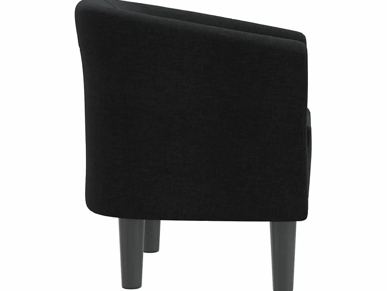 Sillón de tela negra ES51357 Sillón Estilo Cabriolet