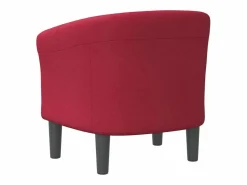 Online Sillón de tela tinto Sillón Estilo Cabriolet
