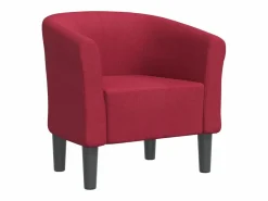 Best vidaxl Sillón de tela tinto Rojo