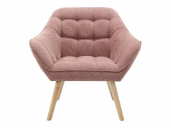 Vente-unique Sillón de tela jaspeada de estilo escandinavo CASERTA