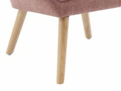 Vente-unique Sillón de tela jaspeada de estilo escandinavo CASERTA