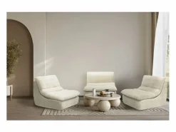 Discount Habitat et jardin Sillón de tela texturizada <> - 81 x 96 x 75 cm - Beige