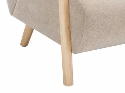 New Vente-unique Sillón de tela y madera . Estilo contemporáneo. JULOMO Beige