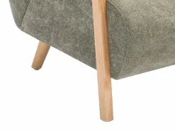 Outlet Sillón de tela y madera . Estilo contemporáneo. JULOMO Sillón|Sillón Escandinavo
