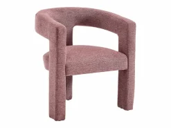 Vente-unique Sillón de tendencia en tela texturizada color rojo FAVINA