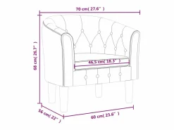 Clicnbuy Sillón de terciopelo
